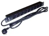 Блок розеток TWT TWT-PDU19-16A9P-3.0, металл, 9 розеток, 1U