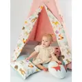 Вигвам для девочек с ковриком розовый Лесные жители