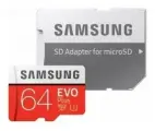 Карта памяти 64Gb - Samsung - Micro Secure Digital XC EVO Plus UHS-I U1 Class 10 MB-MC64HA/RU с переходником под SD