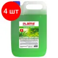 Комплект 4 шт, Мыло жидкое 5 л, лайма PROFESSIONAL Алоэ и зеленый чай, 601431
