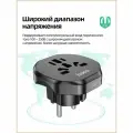 Переходник на все виды розеток Hoco AC6 Universal Conversion Plug, 100-250V, 10A, 2500W, EU/UK/US/AU, Черный