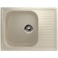 Каменная мойка для кухни врезная SURAGRAN S-18, 640*490мм, прямоугольная, цвет бежевый/Раковина для кухни