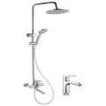 G-LAUF NUD-BOX/NUD1-A045, Душевая система (гарнитур) + смеситель для умывальника, картридж 35мм, хром