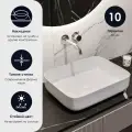 Раковина накладная CULTO JET 500*380*140 прямоугольная белая