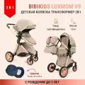 Коляска 2 в 1 для новорожденных трансформер BIBIKIDS V9 (LUXMOM) 2025 NEW