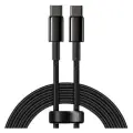 Кабель Baseus Кабель для зарядки Type-C to Type-C PD 2.0 5A 100W 1м черный / Tungsten Gold CATWJ-01, длина 2 м, 1 шт., черный