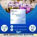 Контактные линзы ACUVUE 1-Day Moist D-2.25, R 9.0, однодневные, 90 шт.