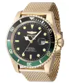Наручные часы INVICTA Pro Diver, золотистый/черный/зеленый