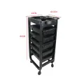 Тележка парикмахерская для парикмахера, черная, высота 88 см, ширина 41 см, глубина 43,5 см