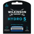 Wilkinson Sword Сменные кассеты HYDRO5 (8 шт.), 5 лезвий, механизм флип-триммер, гелевая увл. полоска