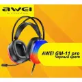 Наушники оригинальные проводные с микрофоном Awei GM-11 Pro RGB Подсветка