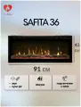Электрокамин SAFITA 36 (супер-Led пламя, multi-color подсветка пламени и дров, пульт, звук, обогрев) Diamond, Saphir