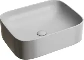 Накладная раковина Ceramicanova Element CN6052MSG 51 фарфоровая, без отверстия под смеситель, раковина для ванной, 50, 5 см, прямоугольная, серая