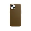 Кожаный чехол Магсейф для iPhone 15 Taupe / Leather Case Магсейф для Айфон 15 / Песочный