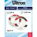 Леска флюорокарбоновая ULTRON Big Fight Fluorocarbon 1,00 мм, 55,0 кг, 30 м, прозрачная