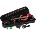 STAGG EVN 4/4 MRD - Электроскрипка 4/4 Цельный клен, лакированный корпус, 4 подстроечных винта, регулировки громкости, НЧ и ВЧ, выход на наушники (мини-джек) и линейный выход (джек), в комплекте смычок, канифоль, футляр, наушники, красный металлик (MRD)
