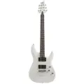 Электрогитара Schecter C-6 Deluxe SWHT, правосторонняя, белый, струны сквозь корпус
