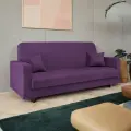 Диван-книжка Мелодия 120х190 см, прямой, раскладной, с подушками, фиолетовый