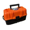 Ящик для рыбалки, снастей и кемпинга 3-х полочный, оранжевый/черный
