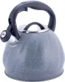 Чайник 3 л. из нержавеющей стали со свистком Kamille с мраморным покрытием (1073GR / серый)