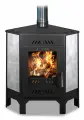 Печь-камин узпо Бранденбург, угловая, стальная топка, мощность 9кВт