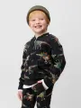 Бомбер crockid КР 301856/черный,динозавры, размер 64/128, черный
