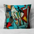 Подушка декоративная Человек Пикассо 40х40 велюр