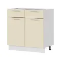 Кухонный шкаф напольный без столешницы Ксения ШН1Я 800 Белый / Ваниль глянец