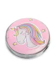 Зеркало круглое Радужный единорог A2116544 разностор, Пластик, плавающие блестки