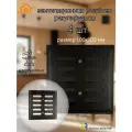 Решетка вентиляционная регулируемая, стальная 100х100 - 4 шт. (черный)