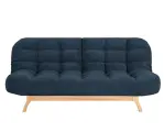 Диван-кровать Вилсон, прямой, 195*100*90, спальное 130*195, велюр синий, Велутто 26