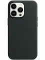 Чехол-накладка Leather Case MagSafe / Для iPhone 13 / Black / Цветная анимация