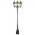 Светильник садово-парковый Feron 6215/PL6215 столб 3*100W E27 230V, черное золото