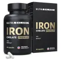 Железо хелатное премиум UltraBalance Iron Chelated Premium, витамины хелат с пиперином для мужчин и женщин, 90 капсул