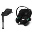 Автокресло Cybex Aton S2 i-Size Moon Black с базой ISOFIX в комплекте. Группа 0+ (0-13 кг). Рост до 87 см.