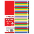BRAUBERG Разделитель листов А4+, 31 лист, цифровой 1-31, пластик, желтый/зеленый/красный/серый/синий