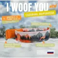 Ошейник для собак I WOOF YOU с принтом Рыжий хранитель леса, мартингейл, полуудавка ширина 40 мм