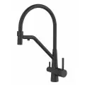 Смеситель для кухни с подключением к фильтру черный ESKO Line EL_MGN flex total black с гибким изливом