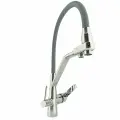Кух. смеситель под фильтр, латунь, корпус смесителя хром, излив серый Rainsberg R603C-5