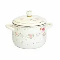 Кастрюля Ejiry, 20 см, 3,8 л, с крышкой, с покрытием, сталь, молочная, Цветы, Remembrance