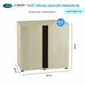 Тумба под аквариум Biodesign TURT-HOUSE AQUA 85/IWAGUMI 85 (беленый дуб) ЛДСП 85*45*82см