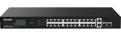 Коммутатор Ethernet 26GE+2SFP с 24 портами PoE TEG1128P-24-250W TENDA