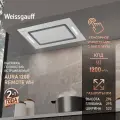 Кухонная встраиваемая вытяжка Weissgauff Aura 1200 Remote WH, Алюминиевый жировой фильтр, Низкий уровень шума
