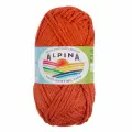 Пряжа ALPINA GARRY 100% мерсеризованный хлопок 50 г 50 м №06 яшма (красно-коричневый)