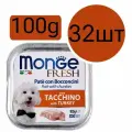 Monge Fresh Dog , консервы для собак , паштет со вкусом индейки (32шт по 100г)