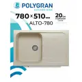 Мойка для кухни из искусственного камня POLYGRAN Alto-780 (№327 Кремовый)