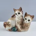 Винтажное основание от светильника Котята. Фарфор. ГДР, 1950-е
