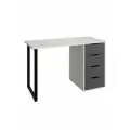 Стол письменный С-400 Compass, 120х76х55, с 4 ящиками, белый структурный/графит