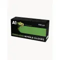 А1 Нитриловые перчатки прочные для автосервиса, для малярных работ, устойчивые к растворителям, зеленые, размер M, упаковка 100шт