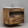 Тумба под раковину AM.PM Func 80 см, дуб крафт, подвесная, направляющие скрытого монтажа